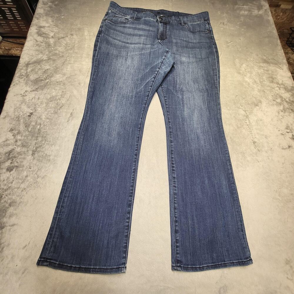 Kut From The Kloth Jeans Womens 16W Plus Blue Baby Bootcut Mid Rise Denim